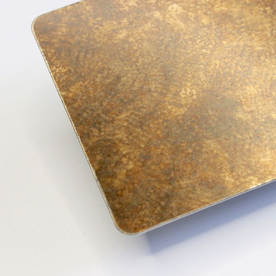 Antyczna dekoracyjna blacha ze stali nierdzewnej Brązowa linia włosów Złota płyta cewki o grubości 4 mm